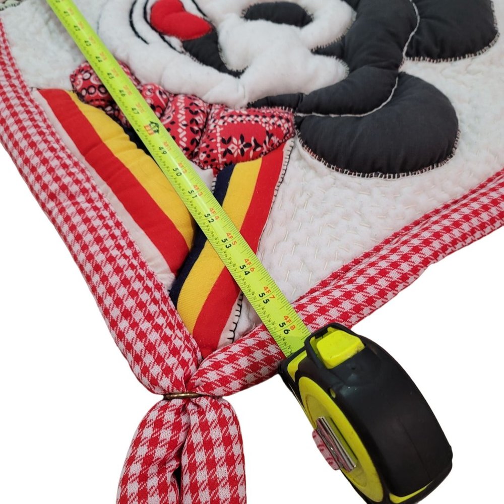 Disney hand made quilted mickey mouse wall tapestry fabric art vintage balloons - Picture 8 of 12